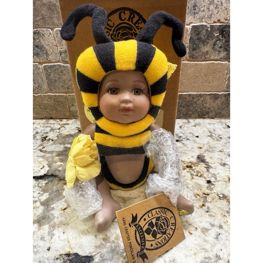 VTG Classic Creations Hand Crafted Porcelain Bumblebee Doll - NIB!